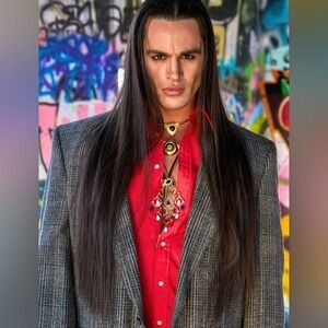 Guy Laroche Vintage 100% Silk Plaid Blazer‎ 46 L